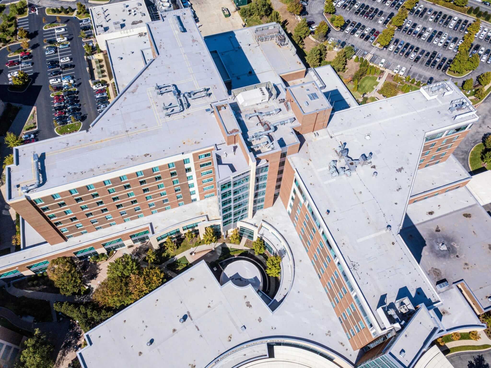 commercial rooftop aerial