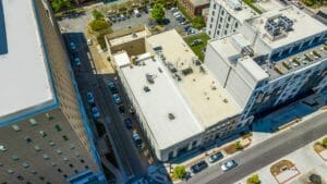 118 Jefferson St building roof and street view.