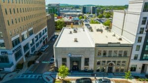 A street view of 118 Jefferson Street Roof.
