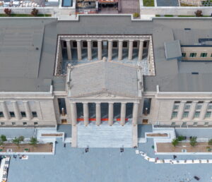 Maxwell War Memorial roofing replacement aerial